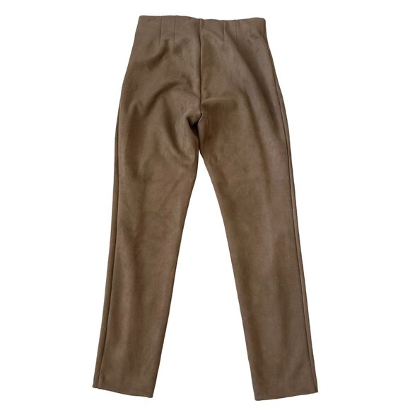 ANN TAYLOR LOFT Brown Faux Suede Leggings Pants Size 6 - Picture 4 of 7